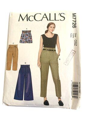 McCall's M8389 Pattern Misses' Shorts Pants High Waist Uncut Size 6 - 22